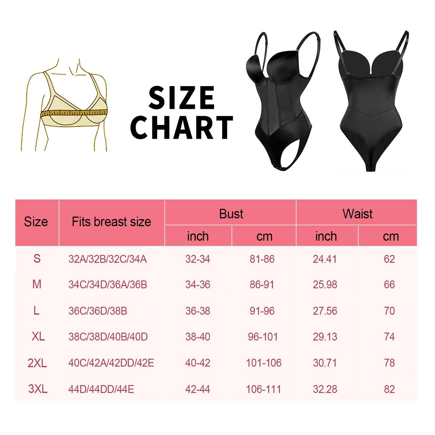 bodysuit shapewear for women size